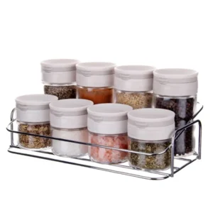 spice rack with jars