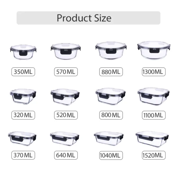 Clear Food Containers with Lids 7066 (3)