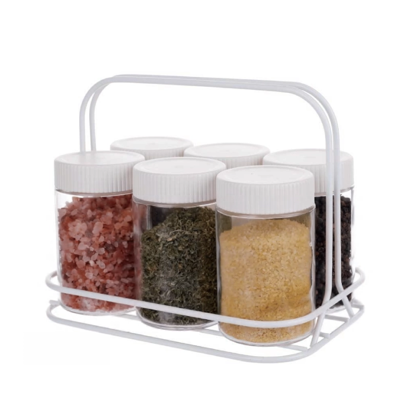 glass jar spice rack