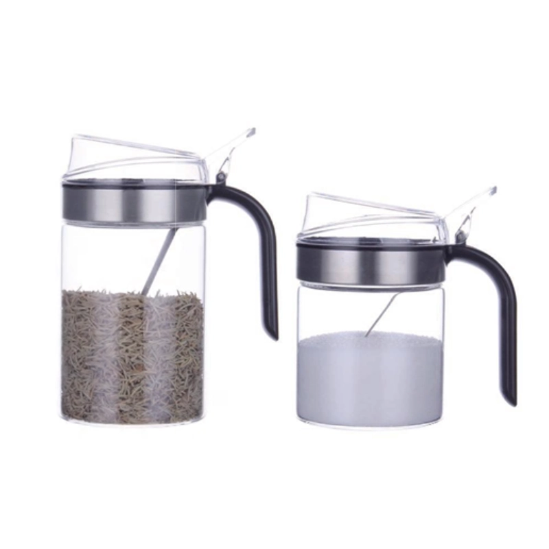 glass spice jar set