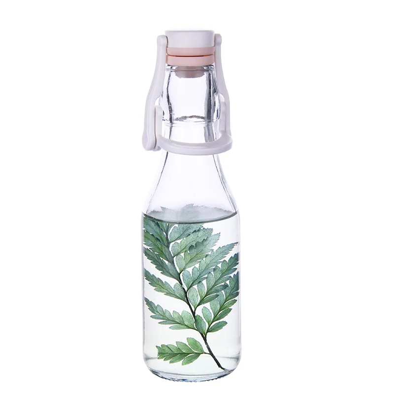 8.5 oz glass bottles with swing top