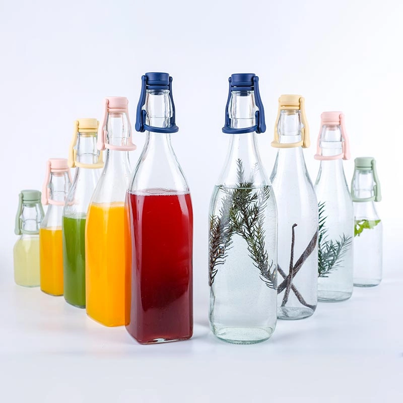 glass bottles with swing top