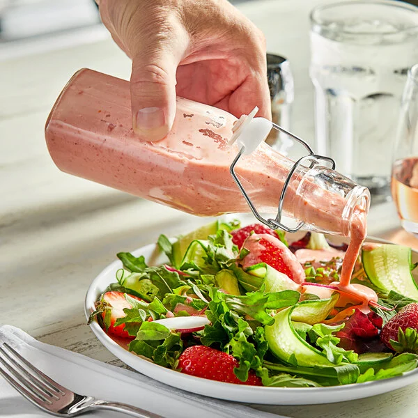 swing top glass bottle for salad