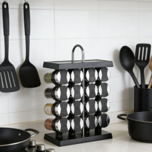 16 pcs spice jar set with stand