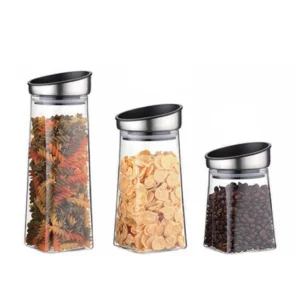 glass storage jars with airtight lids