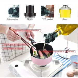 66223 4 glass oil bottle