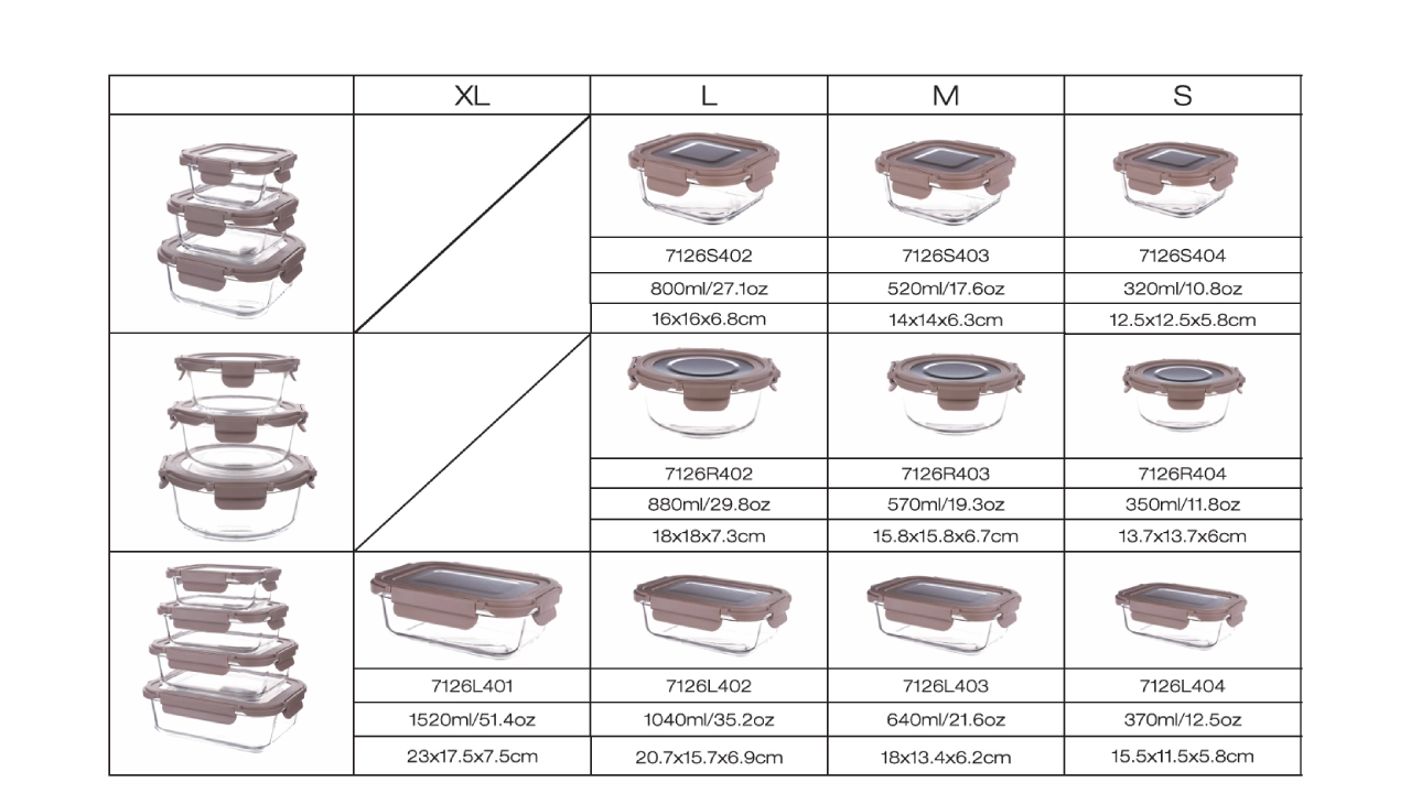 Glass Food Storage Containers with Stainless Steel Lids