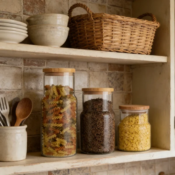 Airtight Containers for Nuts with Bamboo Lid - EasyLife Houseware