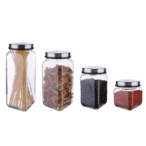 Glass Jar with Stainless Steel Lid