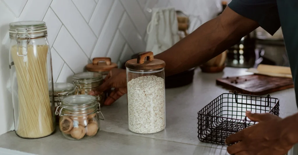 glass storage jars with lids