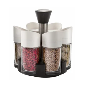 revolving spice rack with glass jars 86123161