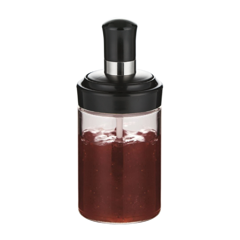 single condiment jar with spoon