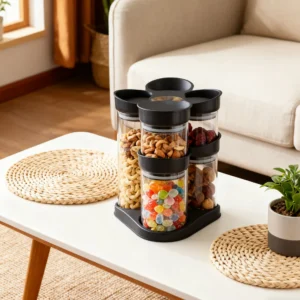 storage jar set with stand