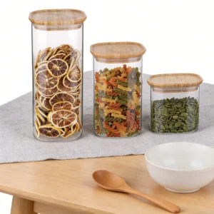 food container with bamboo lid