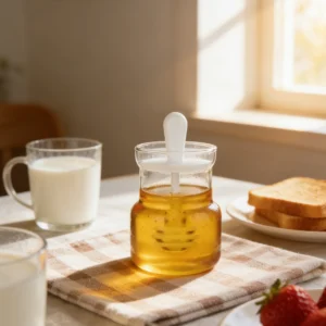 9B606012 honey jar with Honey Dipper