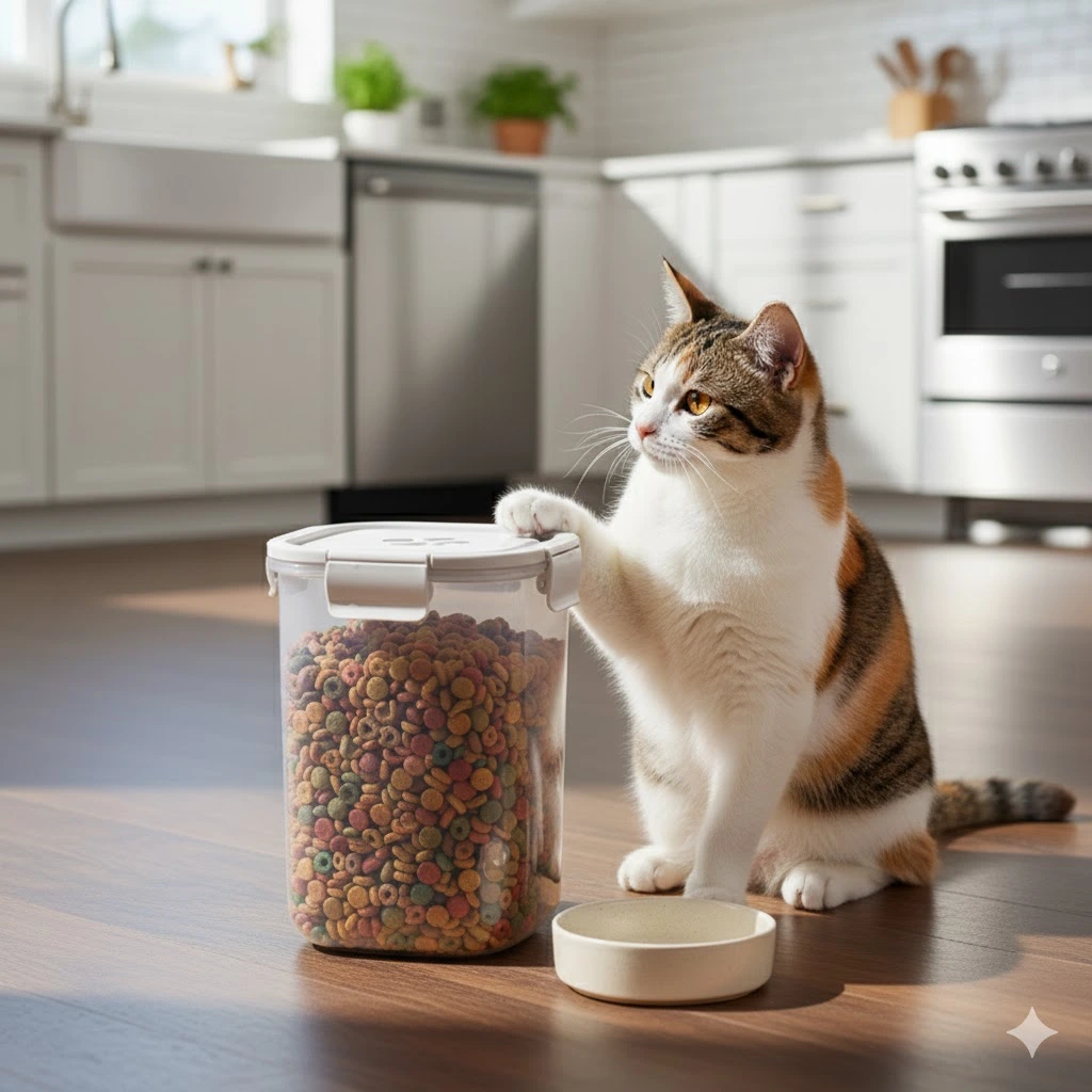 plastic pet food container