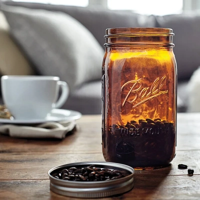amber mason jar