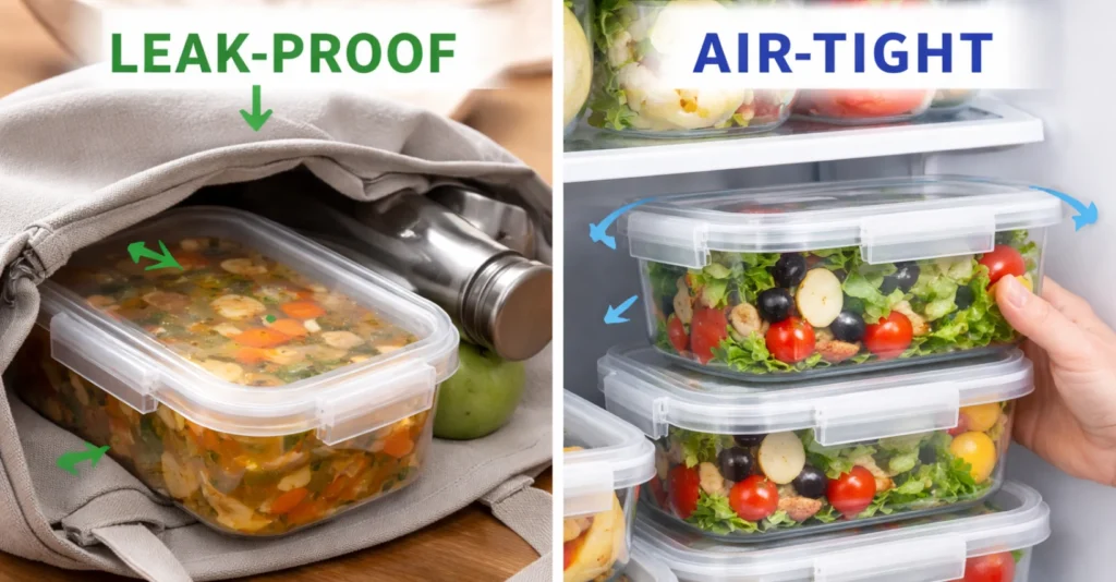 Airtight vs Leakproof Bento Boxes