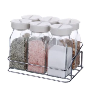 1057 glass spice jars with shaker lids​