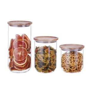 7157 glass jars with wood lids