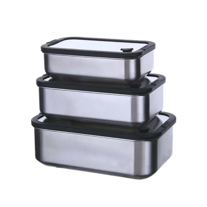7177 Bento Box Stainless Steel Lunch Box with Tempered Glass Lid