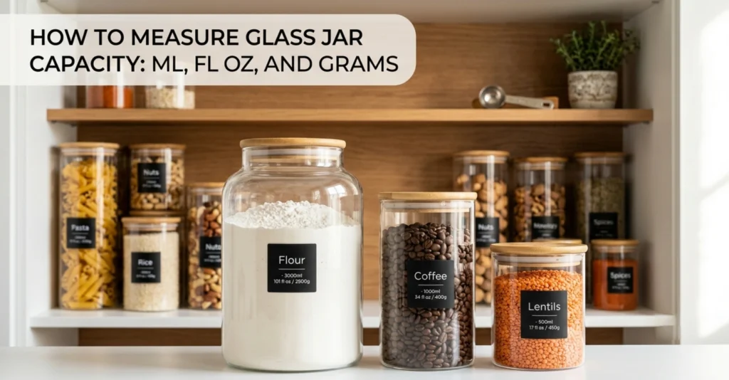 glass jar sizes