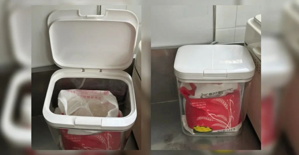 Rice flour container