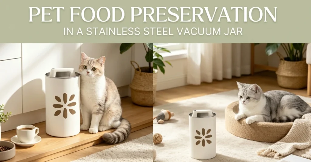 vacuum ss pet food storage jar