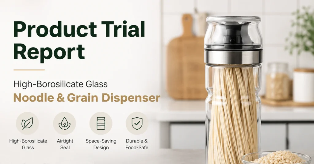 High Borosilicate Glass Noodle & Grain Dispenser