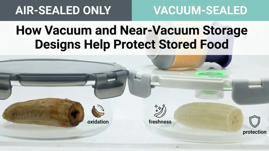 How Vacuum and Near Vacuum Storage Designs Help Protect Stored Food